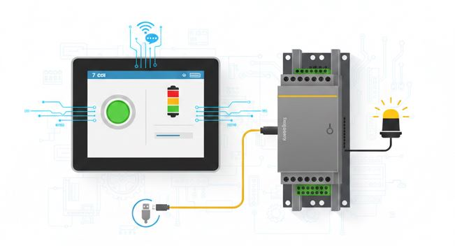 HMI Rievtech PLC összekötés cover