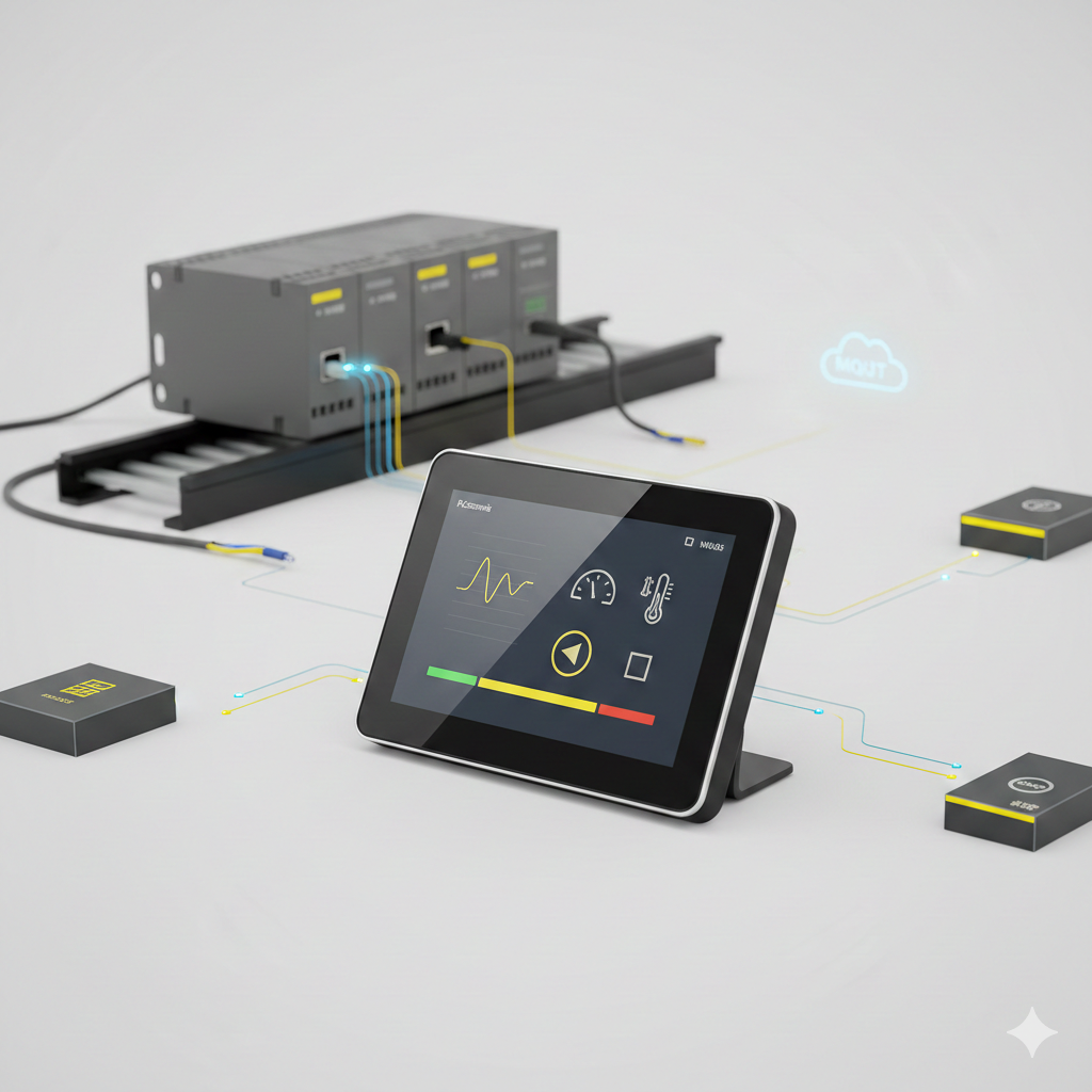 HMI kijelző alkalmazása – gyártósor, szivattyúvezérlés, HVAC, élelmiszeripari gépek – PLCshop.hu